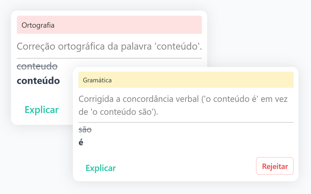 Grammar correction explanation dialog in SelfProse providing educational feedback on using the correct word form.